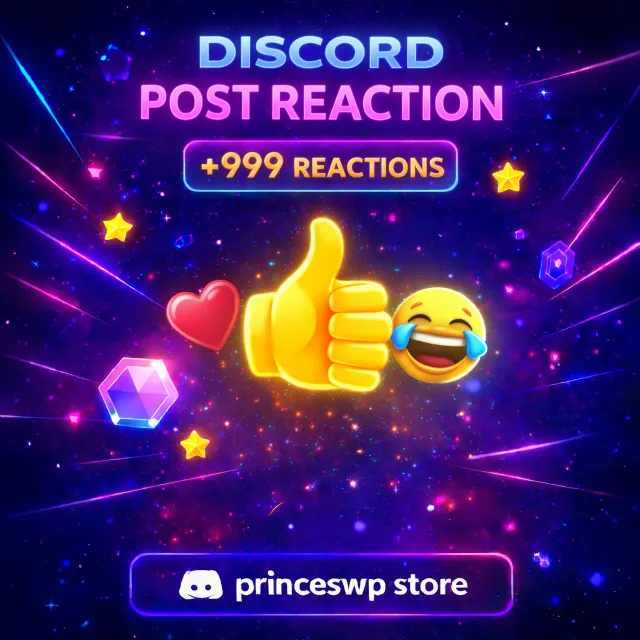 Discord Post Reaction 100 Member | = 2$ 🐵