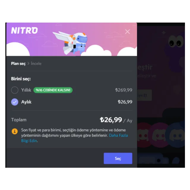 ⭐ 27 TL.  только для Турция Discord  ⭐