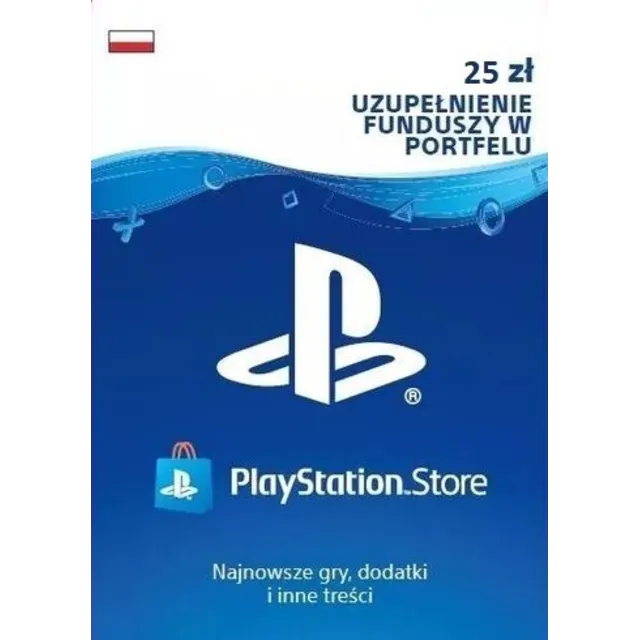 PlayStation Network пополнение на 25 PLN (PL) -%