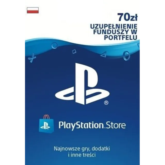 PlayStation Network пополнение на 70 PLN (PL) -%