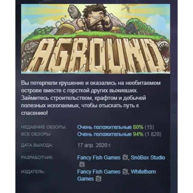 Aground АВТОДОСТАВКА STEAM GLOBAL МГНОВЕННО ЛИЦЕНЗИЯ