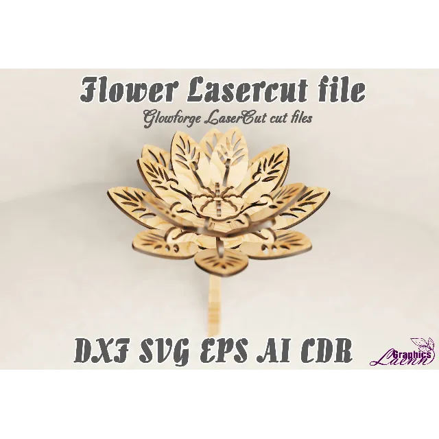 Цветок файлы для лазерной резки DXF SVG CDR EPS AI