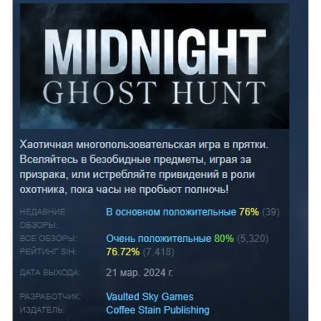 Midnight Ghost Hunt 💎 АВТОДОСТАВКА STEAM GLOBAL МГНОВЕННО ЛИЦЕНЗИЯ