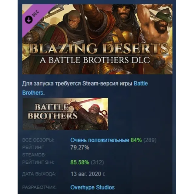 Battle Brothers - Blazing Deserts  DLC АВТОДОСТАВКА STEAM РОССИЯ