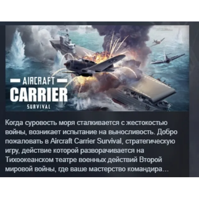 Aircraft Carrier Survival АВТОДОСТАВКА STEAM GLOBAL МГНОВЕННО ЛИЦЕНЗИЯ