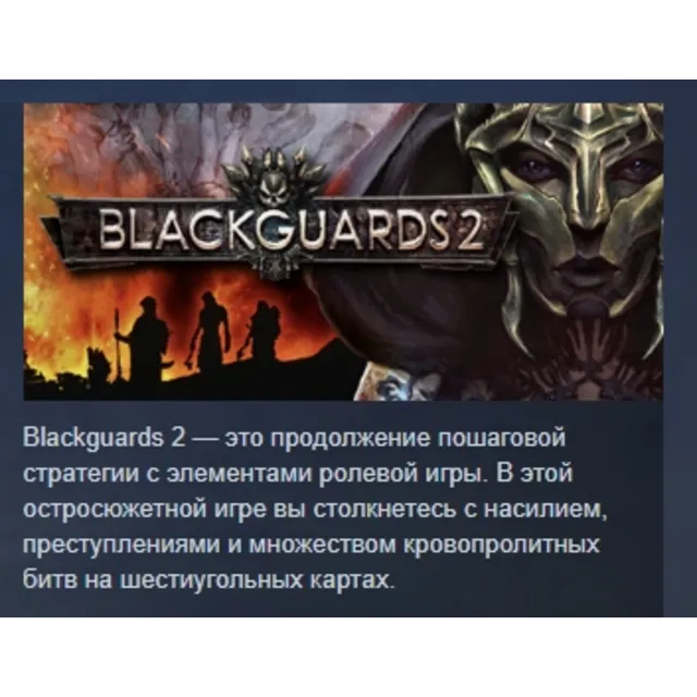 Blackguards 2 АВТОДОСТАВКА STEAM GLOBAL МГНОВЕННО ЛИЦЕНЗИЯ