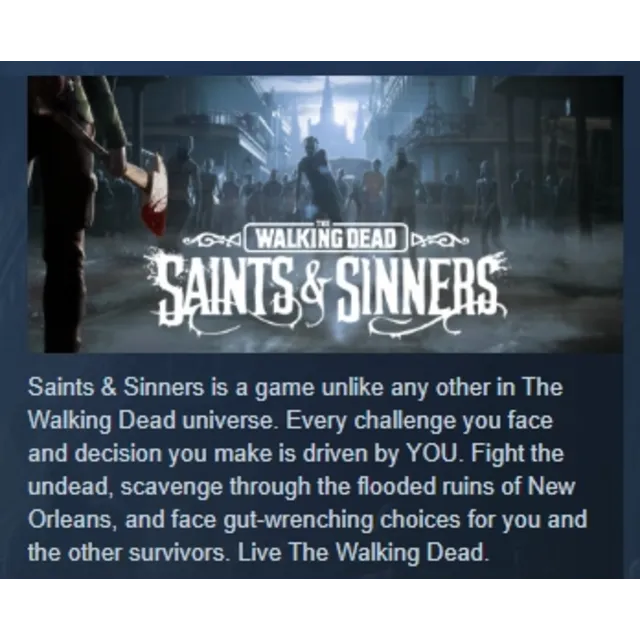 The Walking Dead: Saints &amp; Sinners Standard Edition АВТОДОСТАВКА STEAM GLOBAL МГН