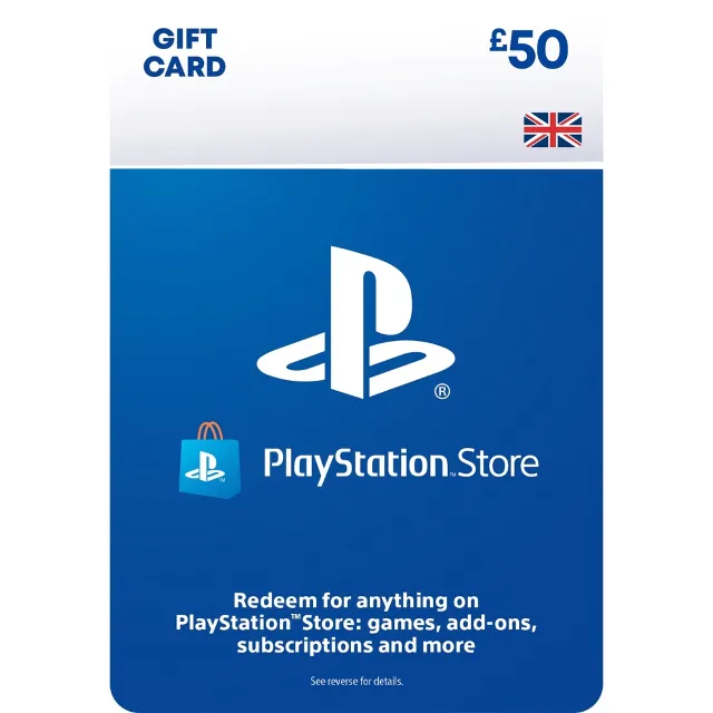 Карта PlayStation Network (PSN) - 50 фунтов (UK GBP)