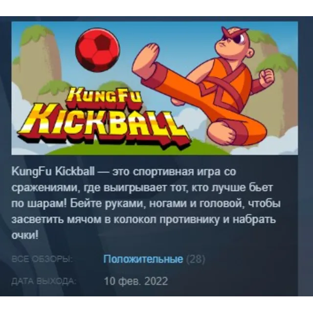 KungFu Kickball STEAM KEY REGION FREE GLOBAL+РОССИЯ