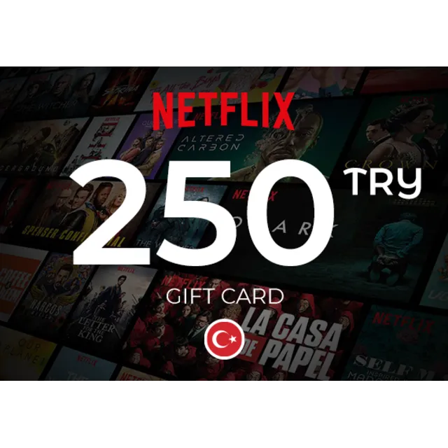 NETFLIX 250₺ TL TRY ЛИР ПОДАРОЧНАЯ КАРТА ТУРЦИЯ 🇹🇷🔥