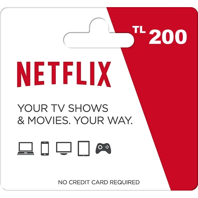 NETFLIX 200 TL ПОДАРОЧНАЯ КАРТА ТУРЦИЯ🇹🇷🔥Без Комисси
