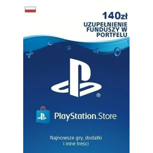 PlayStation Network пополнение на 140 PLN (PL) -%