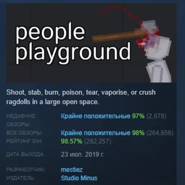 People Playground АВТОДОСТАВКА STEAM GLOBAL МГНОВЕННО ЛИЦЕНЗИЯ