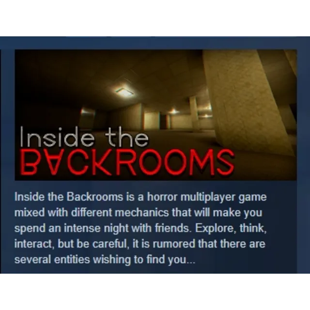 Inside The Backrooms АВТОДОСТАВКА STEAM GLOBAL МГНОВЕННО ЛИЦЕНЗИЯ