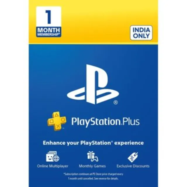 PS PLUS — 30 дней — 1 месяц (Индия)