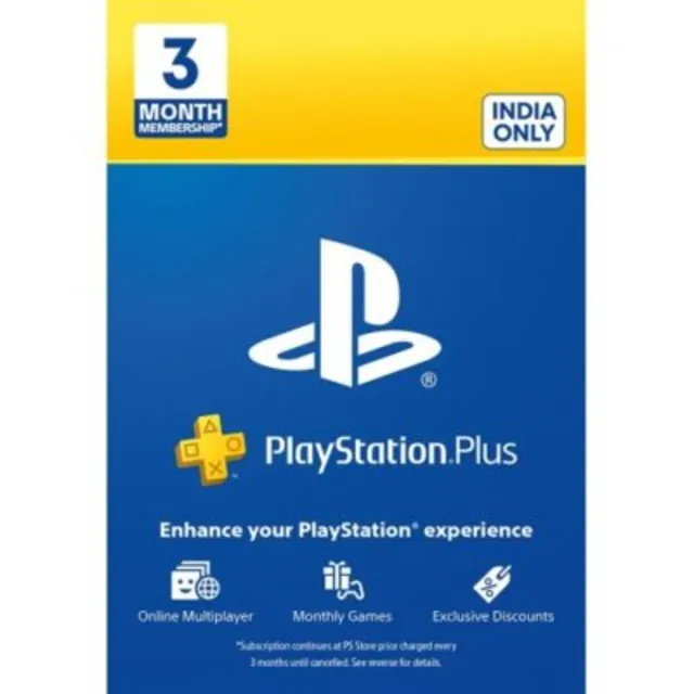 PS PLUS — 90 дней — 3 месяца (Индия)