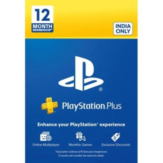 PS PLUS — 365 дней — 12 месяцев (Индия)