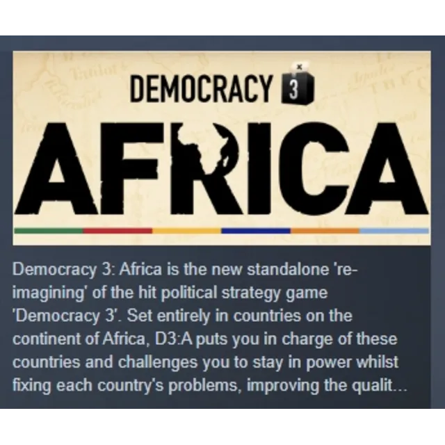 Democracy 3 Africa АВТОДОСТАВКА STEAM GLOBAL МГНОВЕННО ЛИЦЕНЗИЯ