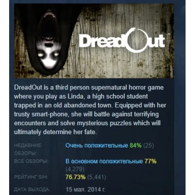 DreadOut АВТОДОСТАВКА STEAM GLOBAL МГНОВЕННО ЛИЦЕНЗИЯ