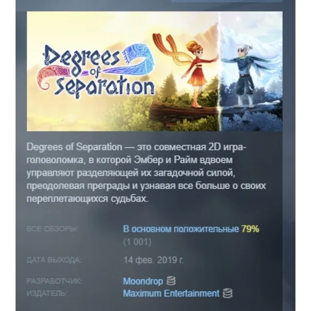 Degrees of Separation АВТОДОСТАВКА STEAM GLOBAL МГНОВЕННО ЛИЦЕНЗИЯ