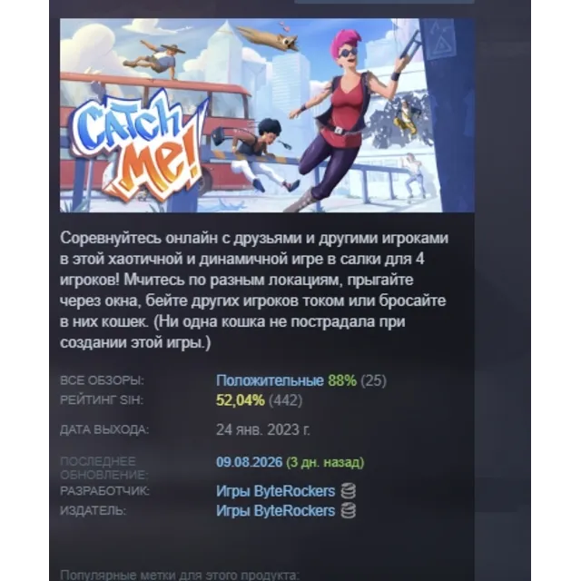 Catch Me! АВТОДОСТАВКА STEAM GLOBAL МГНОВЕННО ЛИЦЕНЗИЯ