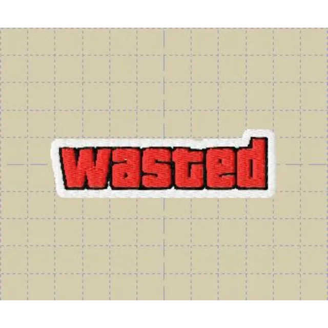 Дизайн машинной вышивки "Wasted"