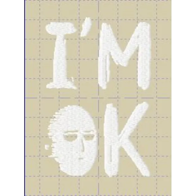 Дизайн машинной вышивки "Сайтама Im OK"