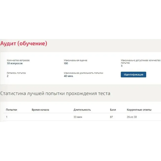 Аудит ответы Синергия МФПУ (ВСЕ ТЕСТЫ)