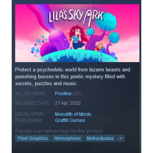 Lila's Sky Ark (Steam Key GLOBAL)
