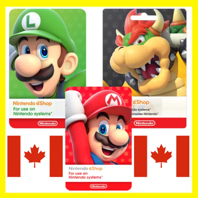 НИНТЕНДО Подарочная Карта КАНАДА CAD Nintendo eShop Gift Card CANADA ПОПОЛНЕНИЕ CA