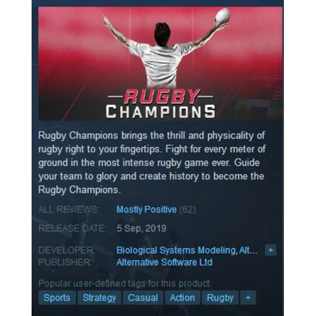 Rugby Champions (Steam Key GLOBAL)