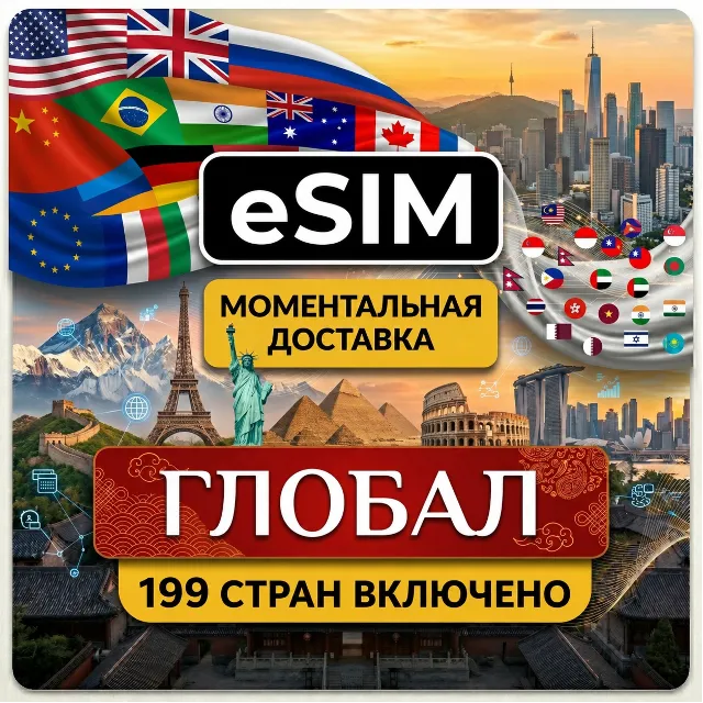 eSIM 199 СТРАН | Мобильный Интернет | GLOBAL | AIRALO есим