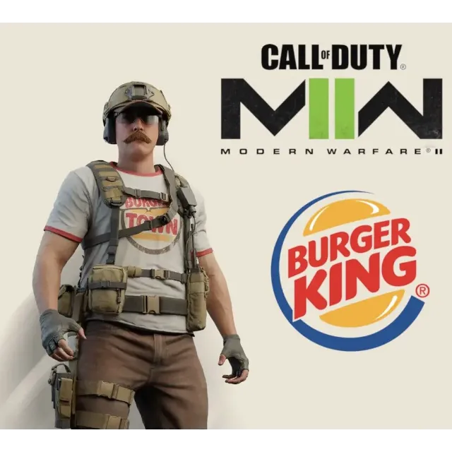 🍔💥COD MW II Burger Town Operator Skin  1h 2XP Boost ✅