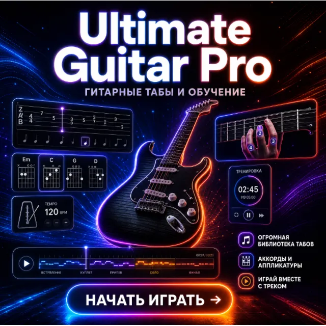 Ultimate Guitar Pro счёт 2 месяцев гарантия