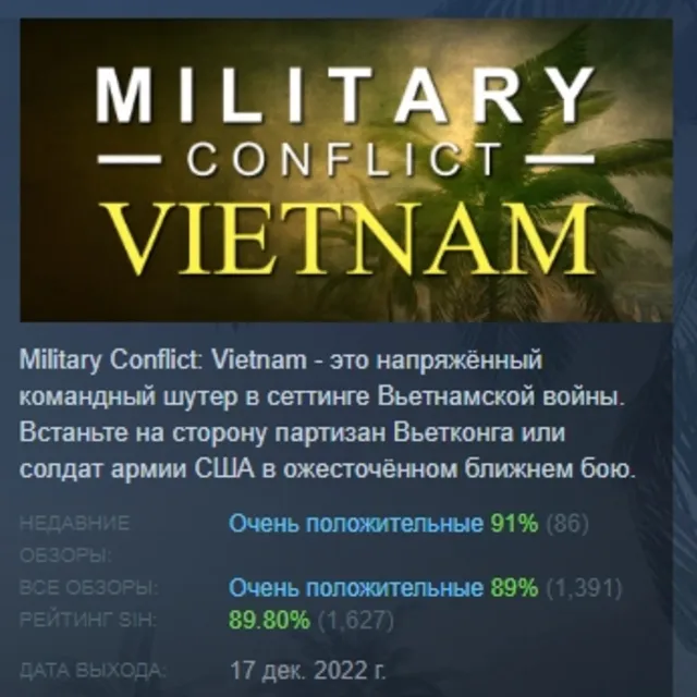 Military Conflict: Vietnam 💎 АВТОДОСТАВКА STEAM GLOBAL МГНОВЕННО ЛИЦЕНЗИЯ