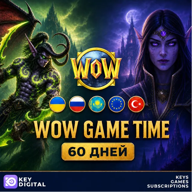 WOW 60 ДНЕЙ GAME TIME (EU/RU/UA/TR/KZ)