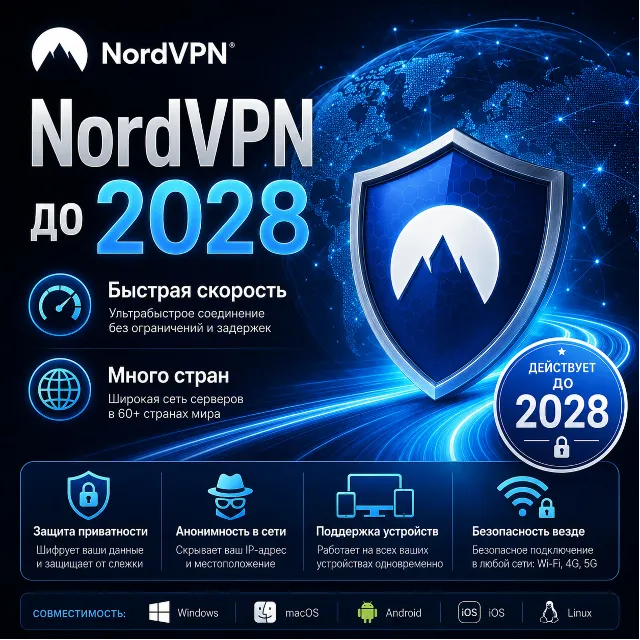 NordVPN PREMIUM АККАУНТ до 2х Лет ГАРАНТИЯ 🔥 Nord VPN ВПН КВН