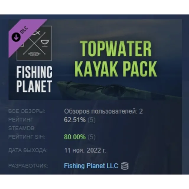 Fishing Planet: Topwater Kayak Pack DLC STEAM РОССИЯ