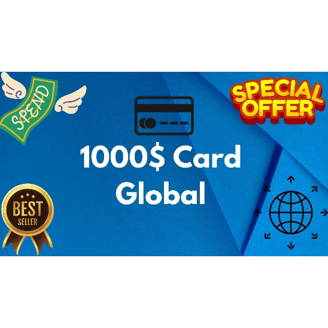 💵1000$ Card Global🌎All Services/Subscriptions/Others✅