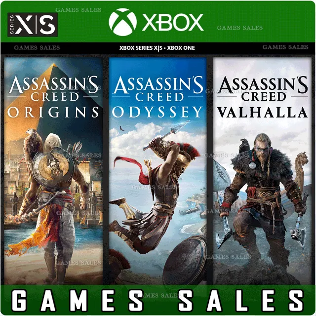 ✅ASSASSIN'S CREED НАБОР:VALHALLA+ODYSSEY+ORIGINS🔑XBOX