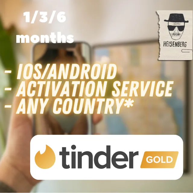 🟨TINDER GOLD 🌼 [1 месяц] 🌐ВЕСЬ МИР
