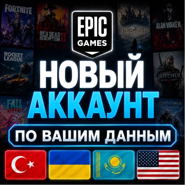 EPIC GAMES АККАУНТ ПО ВАШИМ ДАННЫМ | ТУРЦИЯ / УКРАИНА / КАЗАХСТАН / США