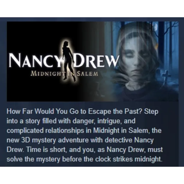 Nancy Drew: Midnight in Salem АВТОДОСТАВКА STEAM GLOBAL МГНОВЕННО ЛИЦЕНЗИЯ