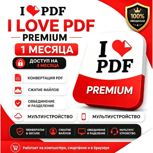 iLovePDF Premium Access 1 месяц счет
