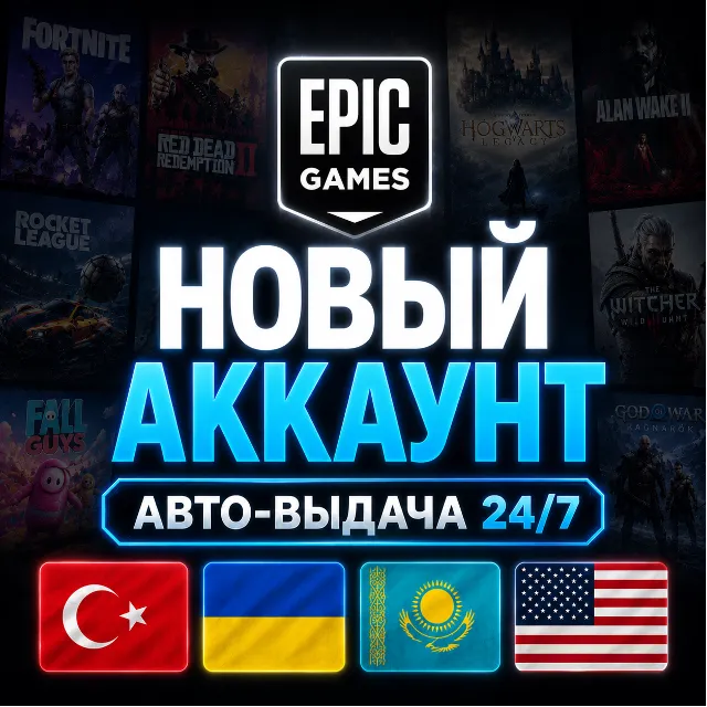 АККАУНТ EPIC GAMES | ТУРЦИЯ / УКРАИНА / КАЗАХСТАН / США | МОМЕНТАЛЬНАЯ ВЫДАЧА