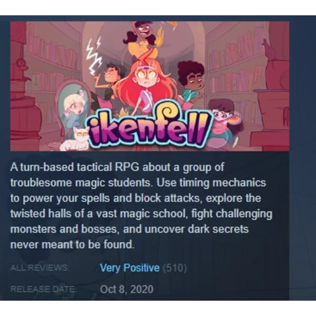 Ikenfell  STEAM KEY РФ+СНГ ЛИЦЕНЗИЯ СТИМ КЛЮЧ