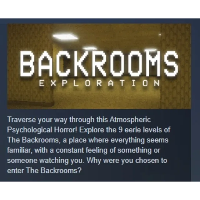 Backrooms Exploration АВТОДОСТАВКА STEAM GLOBAL МГНОВЕННО ЛИЦЕНЗИЯ