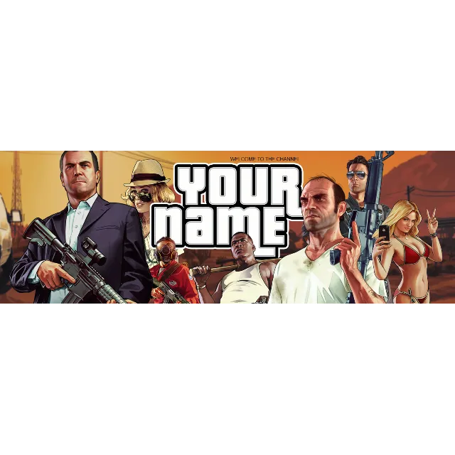 Psd-шаблон баннер (шапки) для Twitch GTA 5