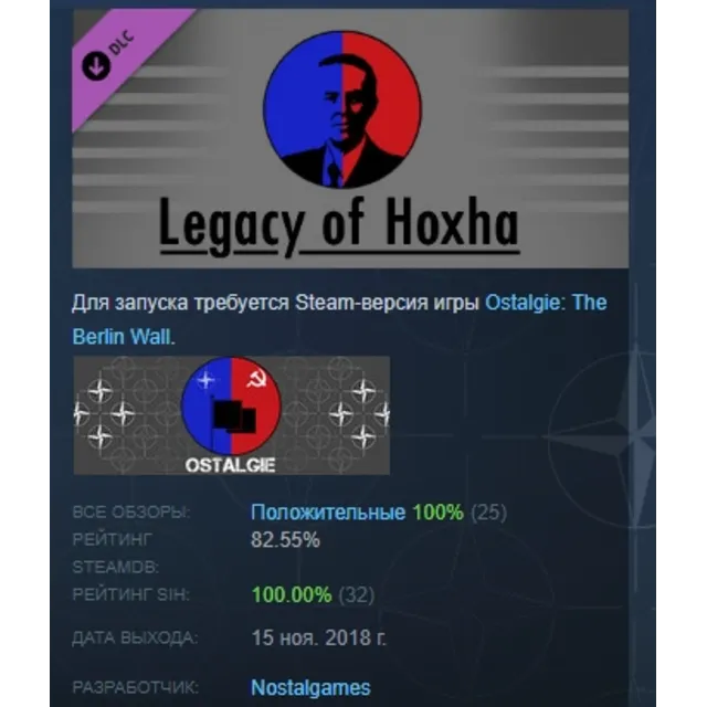 Ostalgie: Legacy of Hoxha  DLC STEAM GIFT РОССИЯ