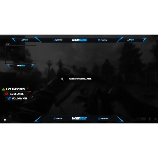 Заставки и оверлеи Twitch Photoshop брутальный стиль